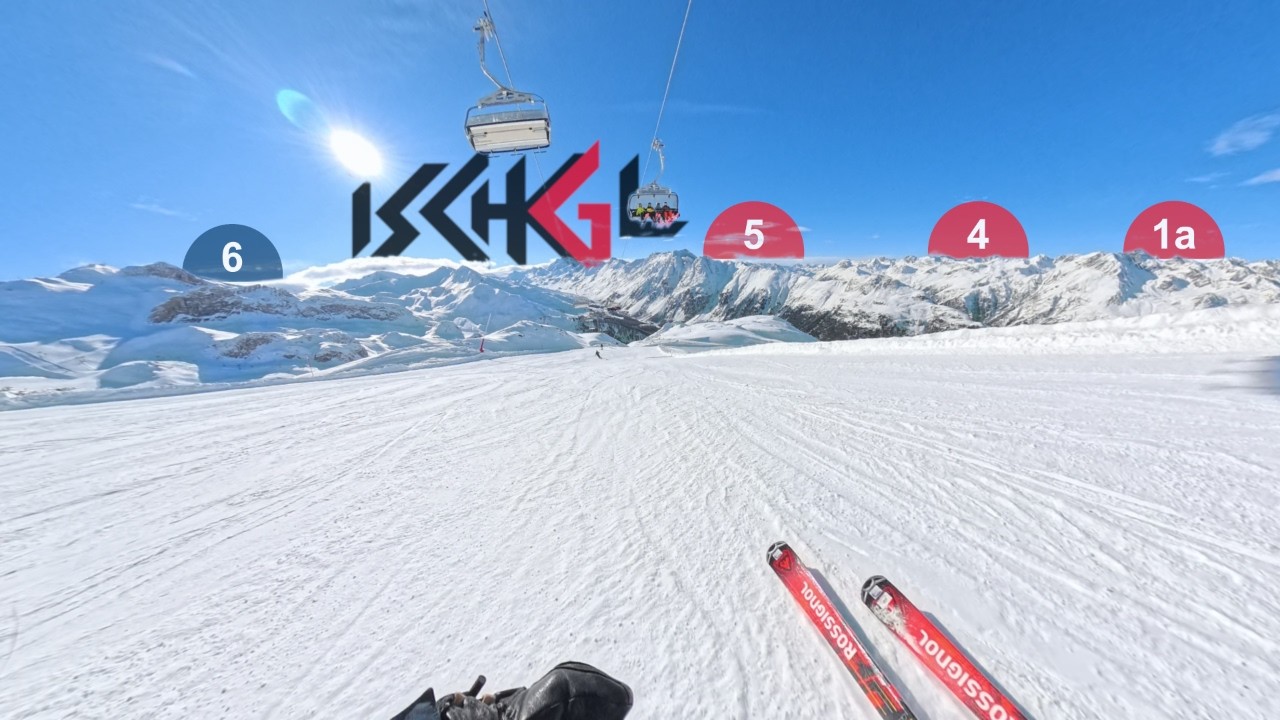 Ischgl 🎿Talabfahrt | Silvretta Arena | 4K | 5,61km | Piste🔵6 🔴5🔴4🔴1a