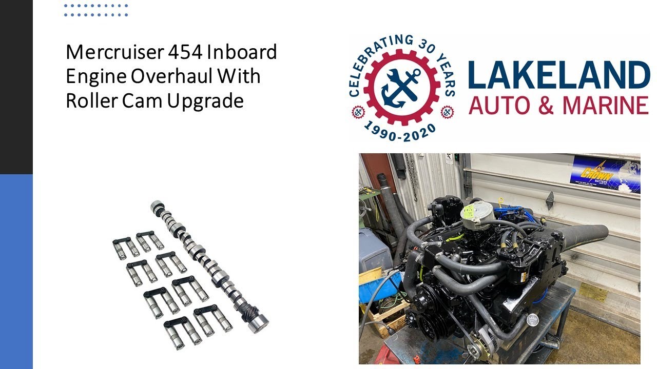 Mercruiser 454 Inboard Marine Engine  and ZF Transmission Overhaul with Comp Roller Cam Upgrade