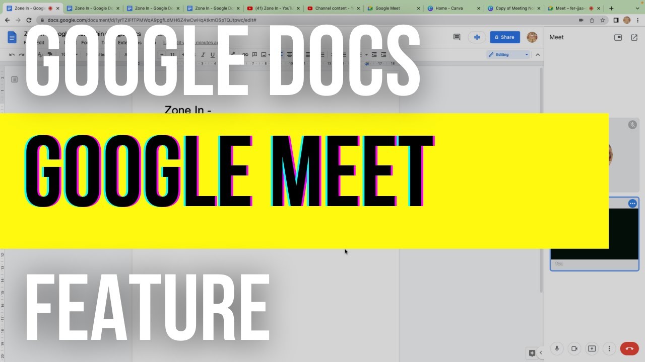 Google Meet WITHIN Google Docs!
