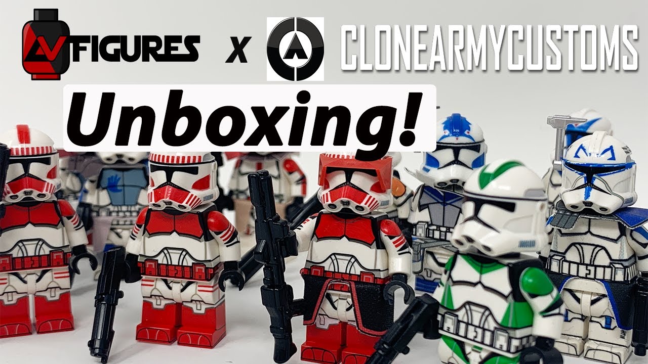 $200 MASSIVE Clonearmycustoms and Avfigures Lego Star Wars Clone Trooper Unboxing!