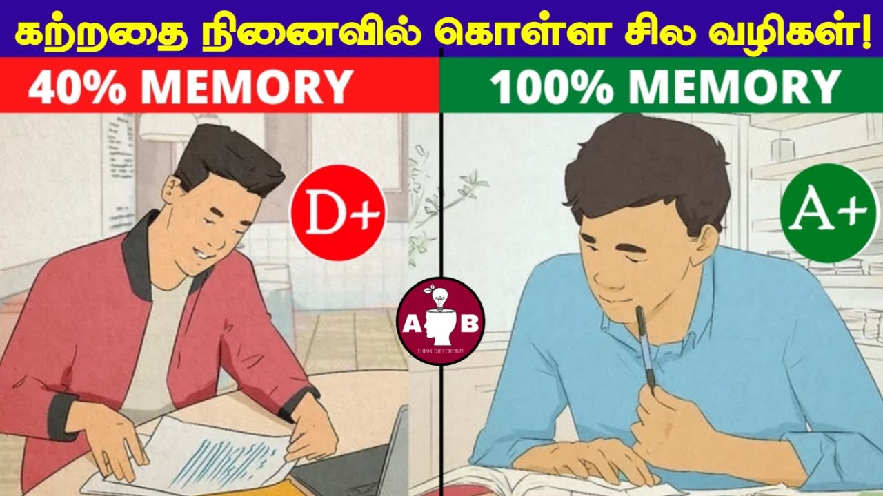 எதையும் எளிதில் கற்க / How to improve memory in Tamil / 11 memorising techniques to learn anything