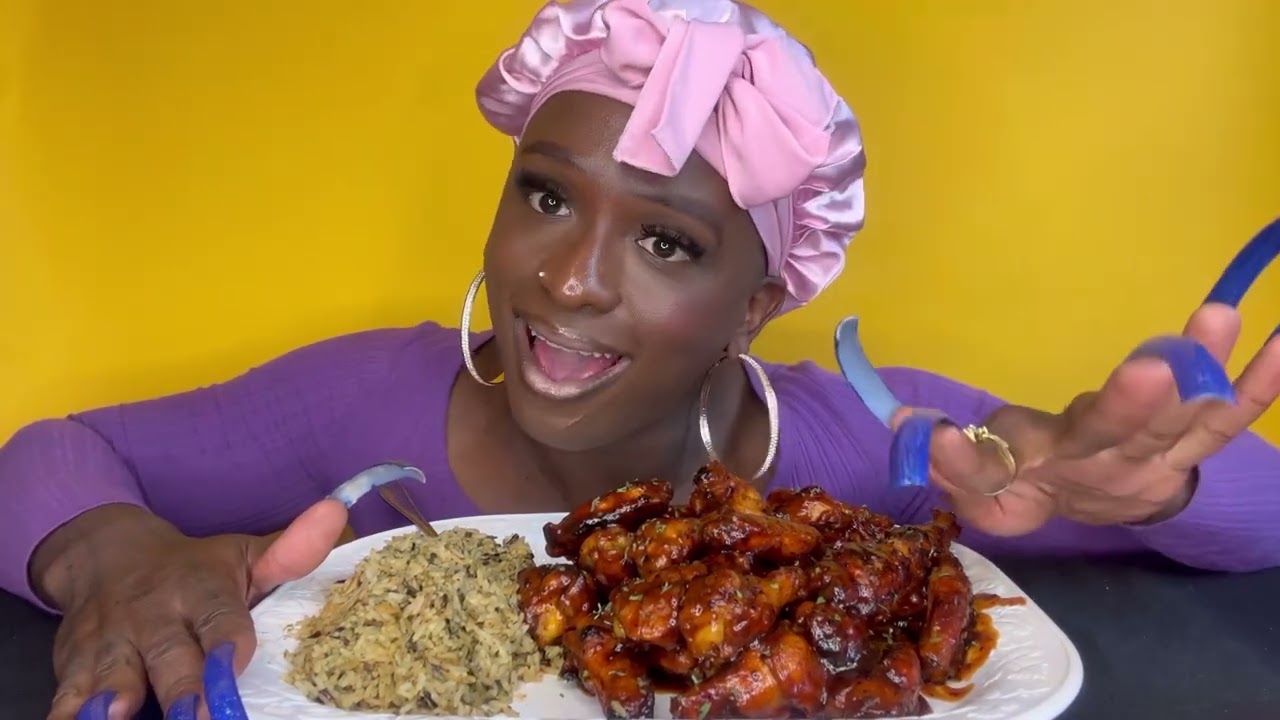 GRILLED Lemon Honey Chipotle Spicy 🌶️ Wings mukbang+ cooking tutorial