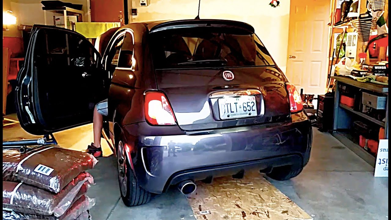 Fiat 500 Catless Downpipe Install!!!