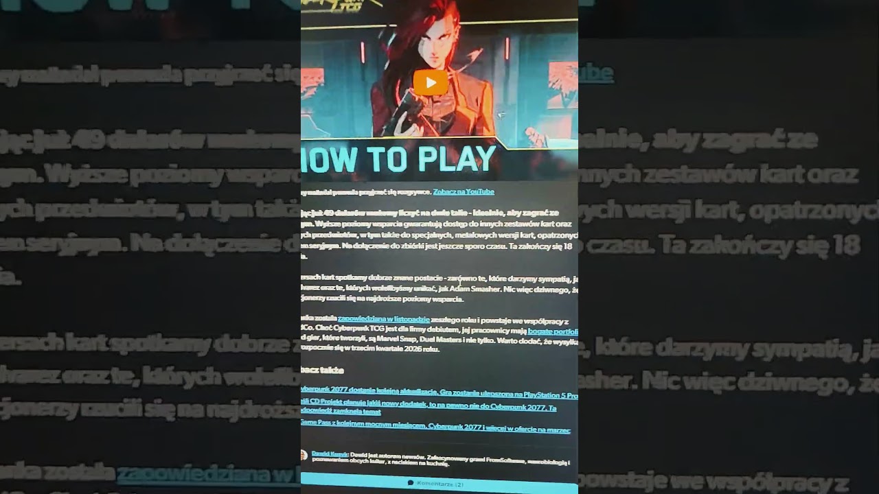 Cyberpunk TCG karcianka na Kickstarterze zebrala w 2 dni prawien38 mln $ i ciagle rośnie. Brawo!