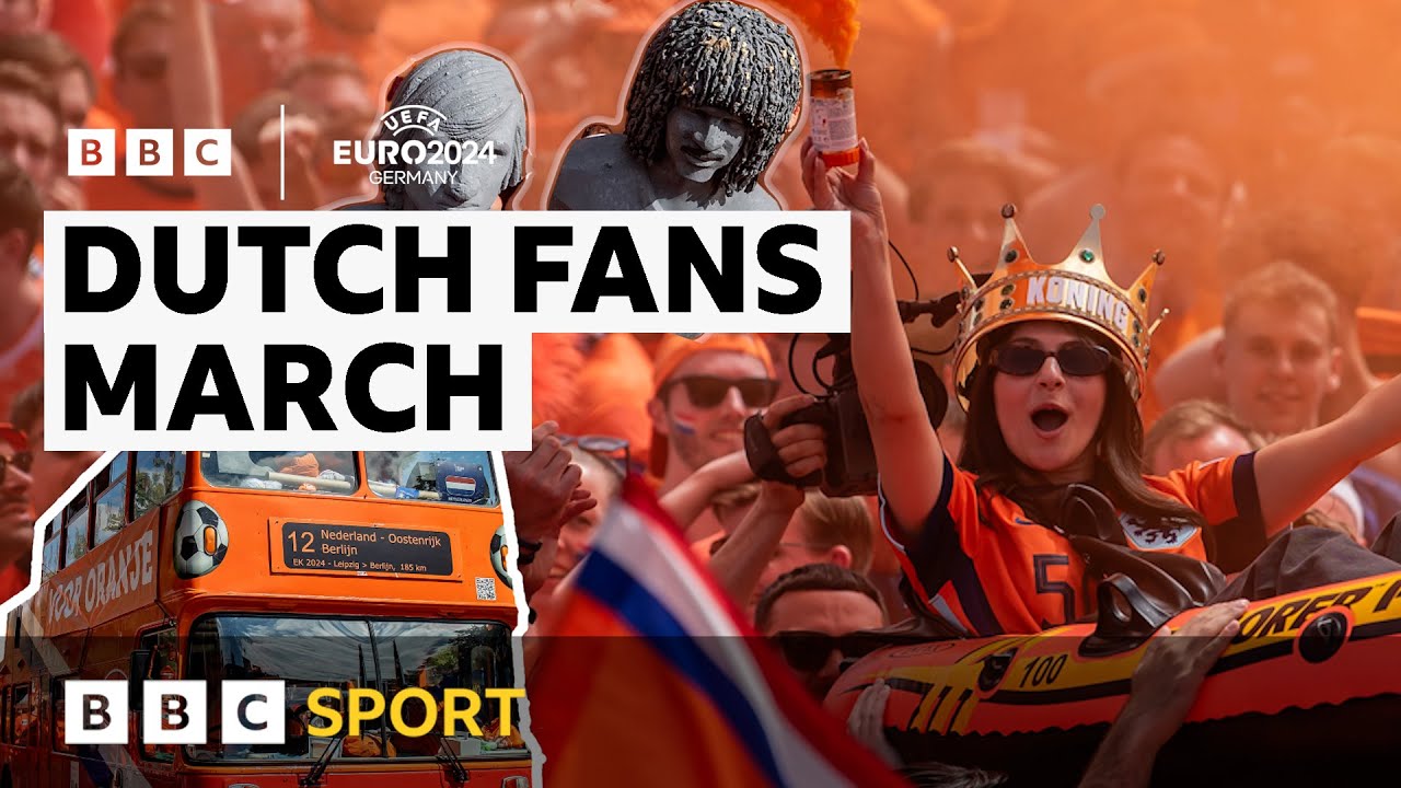 Inside Netherlands fans' viral 'bouncing' celebrations | Uefa Euro 2024 | BBC Sport