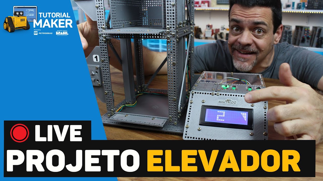 LIVE: Projeto do Elevador com Arduinos - Tutorial de Montagem #tutorialmaker