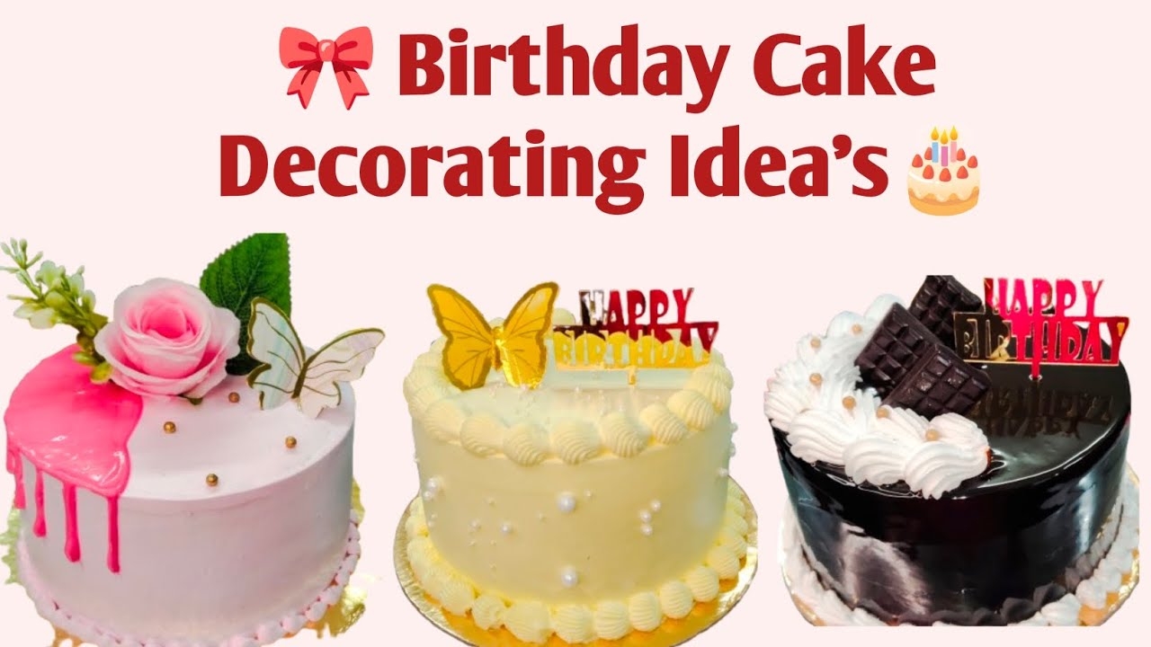 Birthday Cake Decorating Idea's🎀Pink Colour Cake Decoration 💕Bakery Style Chocolate Cake Decoration🍫