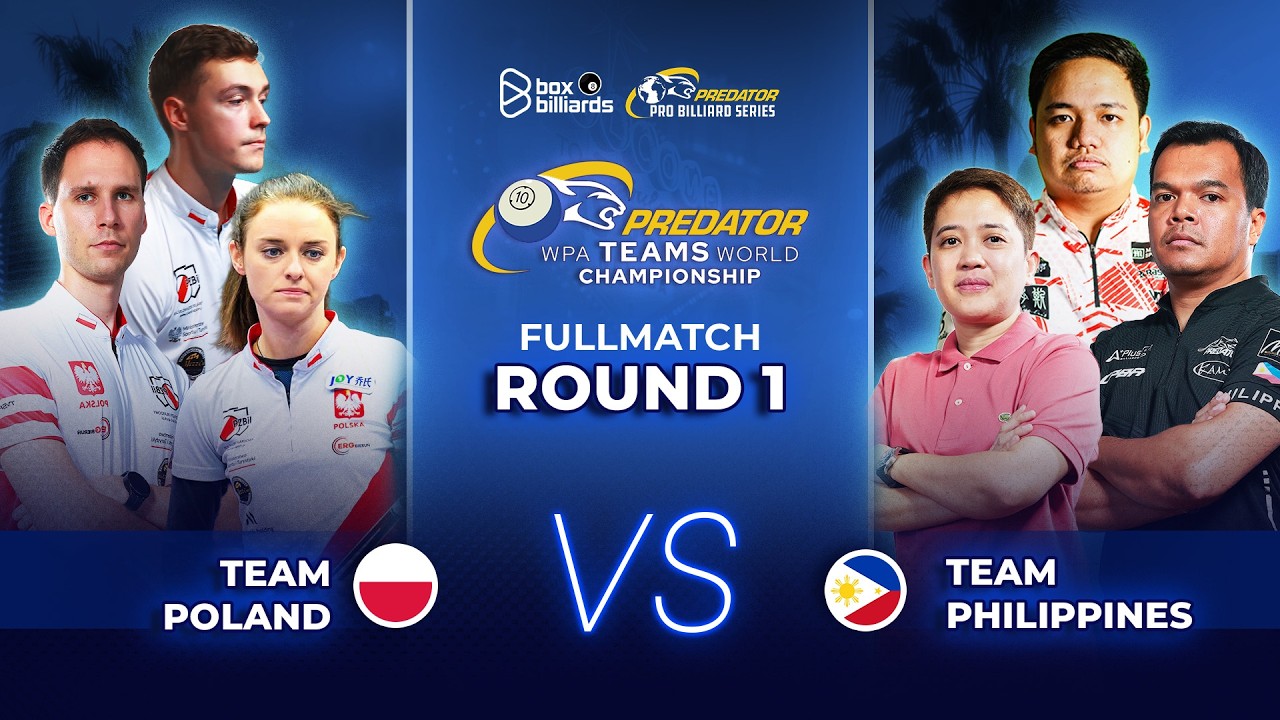 Round 1 | Team Poland vs Team Philippines | Predator WPA Teams 10-Ball World Championship