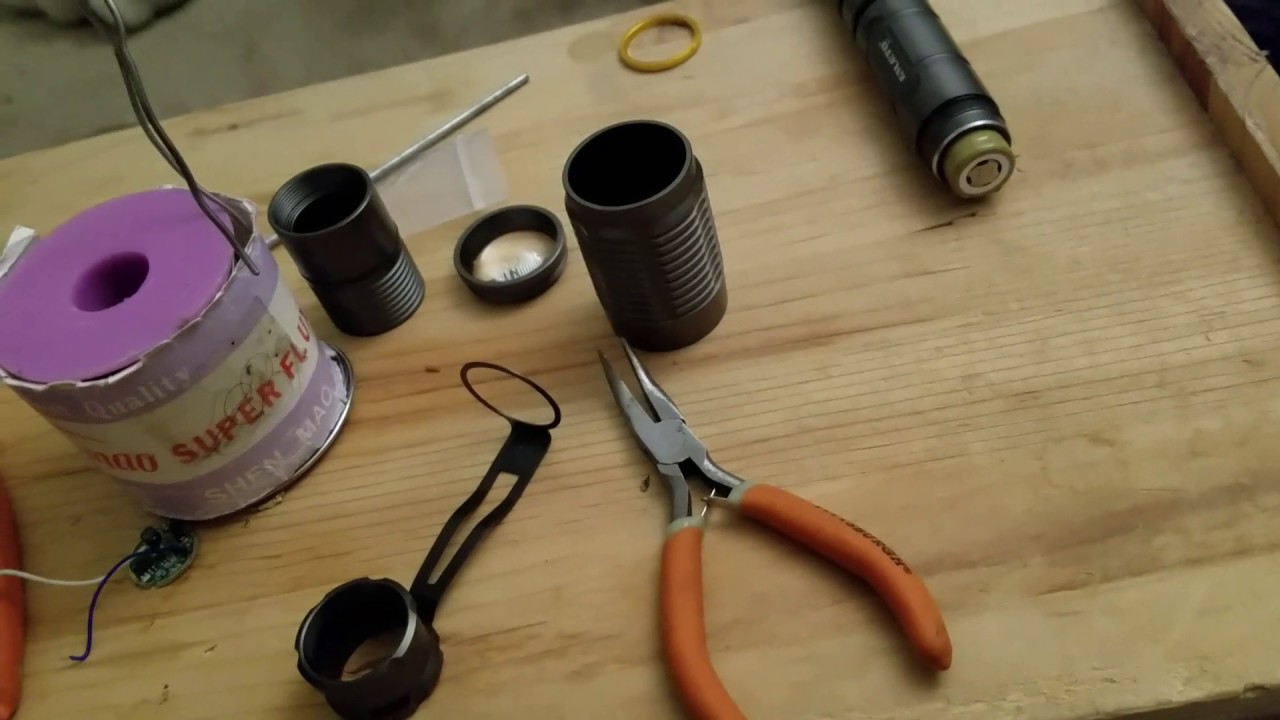 Led flashlight rebuild: replacing a Cree T6 with a XHP70 Led