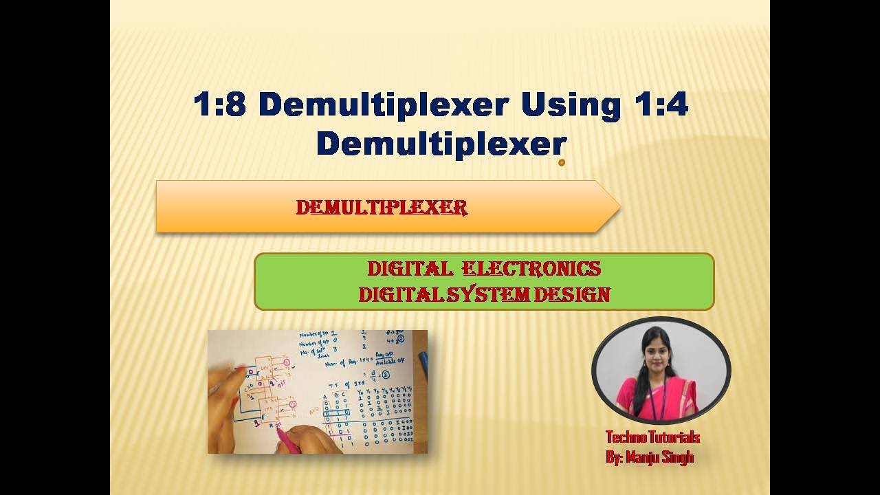 1:8 Demultiplexer using 1:4 Demultiplexer | 1:8 using 1:4 Demux | 1X4  to 1x8 Demultiplexer