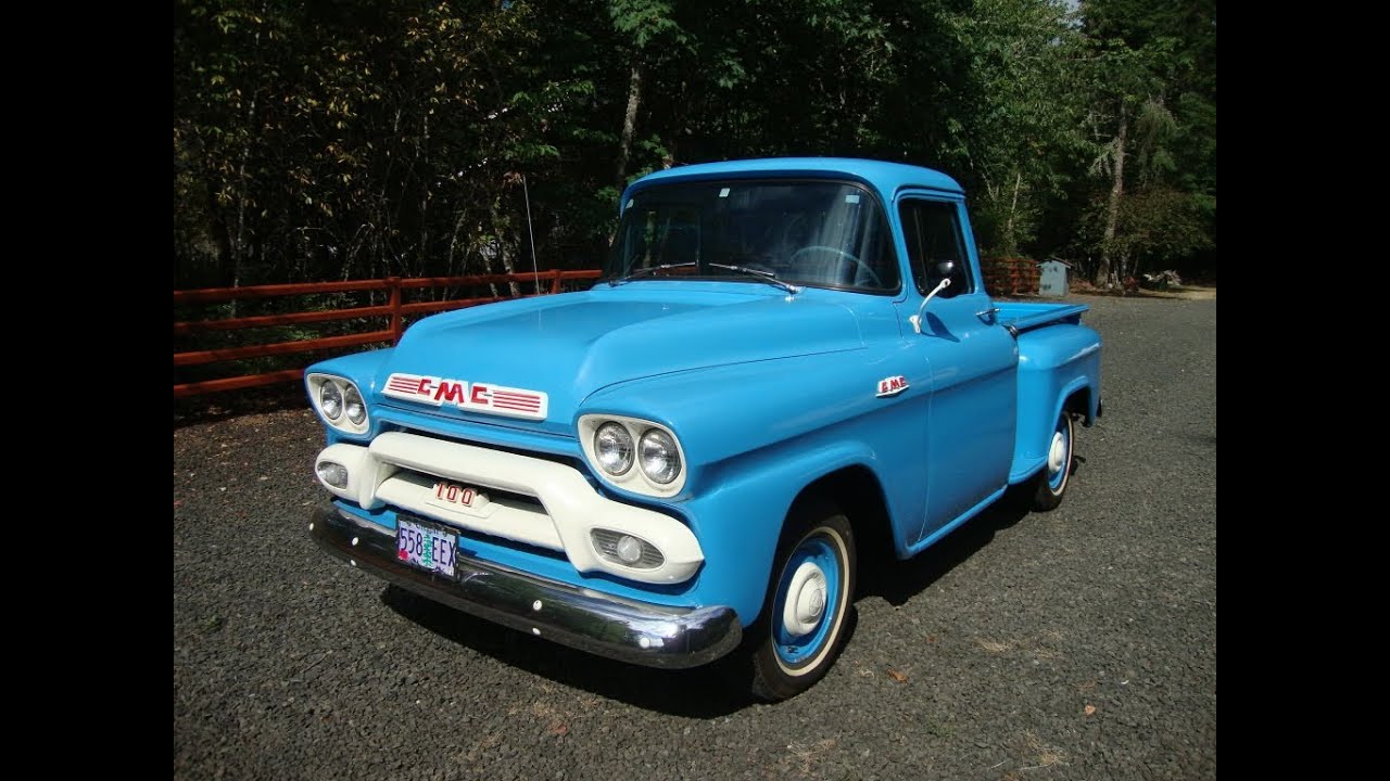 RARE 1959 GMC 100 Series Big Window Pickup with Hydramatic Auto Tranny For Sale