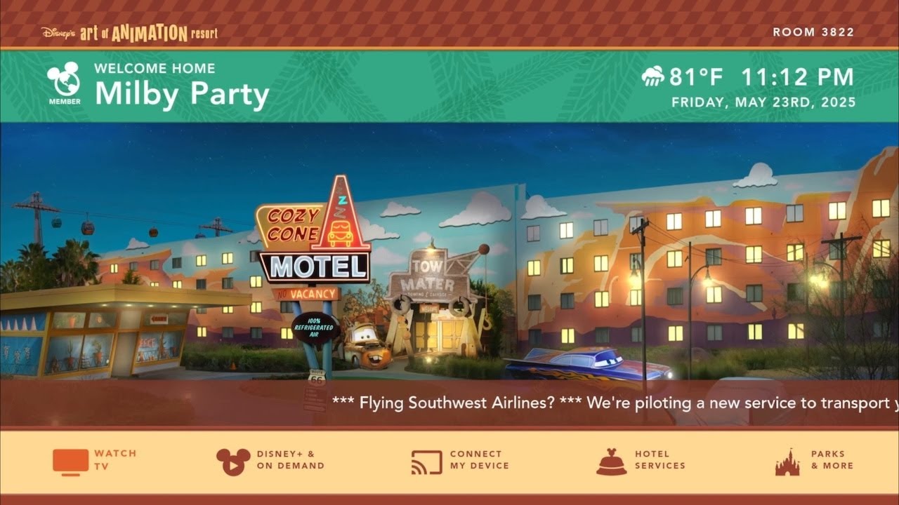 Art of Animation Resort - CARS area Splash Screen @ WDW - Disney Resort TV