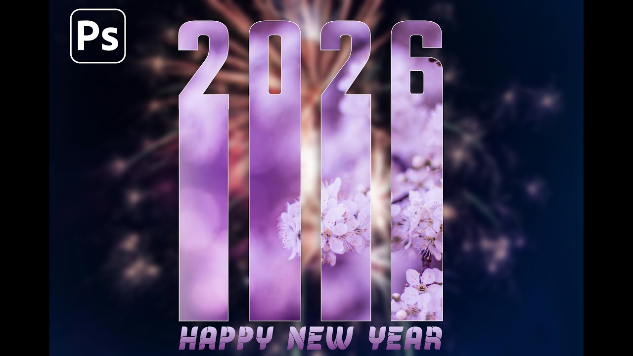 How to Design a Happy New Year 2026 Poster | Professional & Easy 🔥