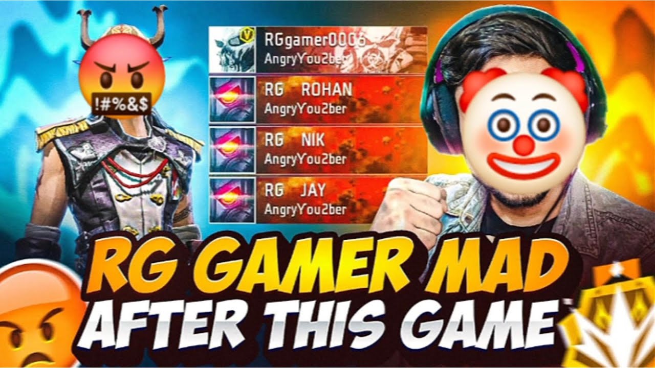 Rip Win Streak Of RG GAMER 👿 Angry Youtuber Overconfidence मे हार गया 🤣 Free Fire #rggamer