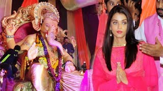 Aishwarya Rai Bachchan & Aaradhya ATTENDS GSB Ganpathi Aarti 2016 | LehrenTV