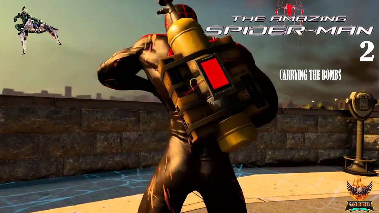 AMAZING SPIDER-MAN 2 CARRYING THE BOMBS PLACED BY GOBLIN