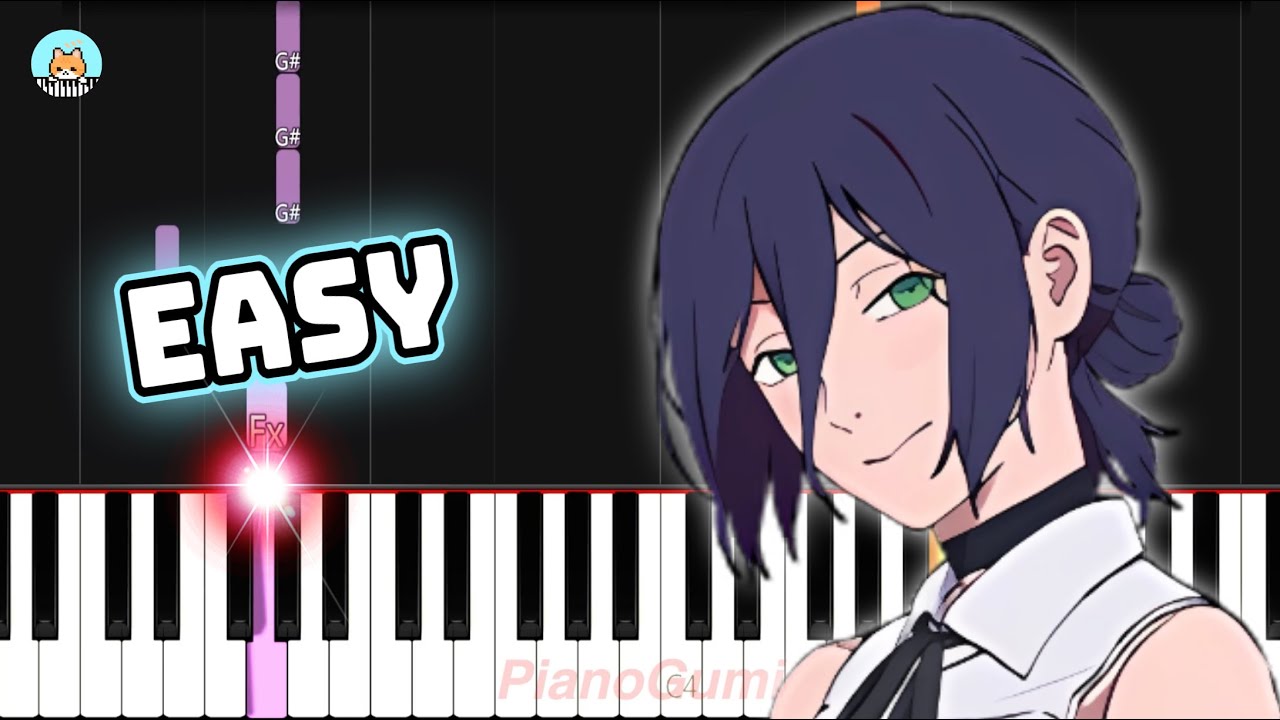 [full] Chainsaw Man Movie: Reze Arc - "IRIS OUT" - EASY Piano Tutorial & Sheet Music