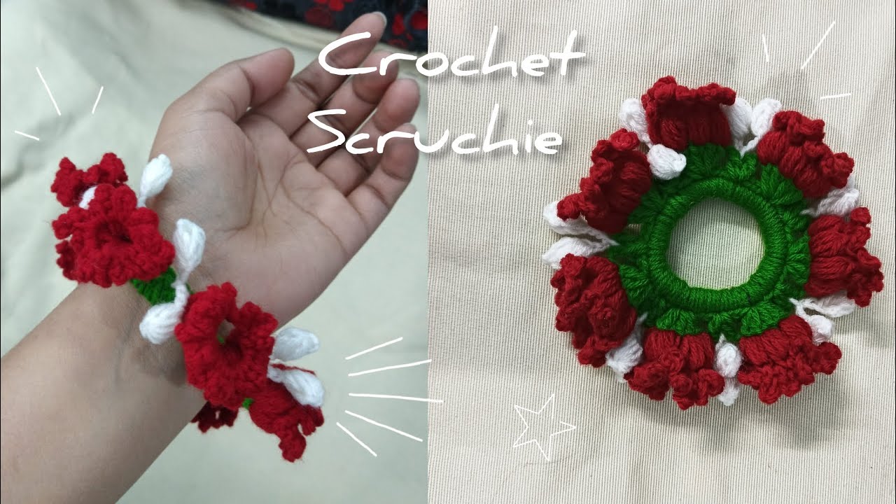 Cutest Crochet Scrunchie 😍 || Make this Cutest Crochet Scrunchie in 15 minutes 🧶