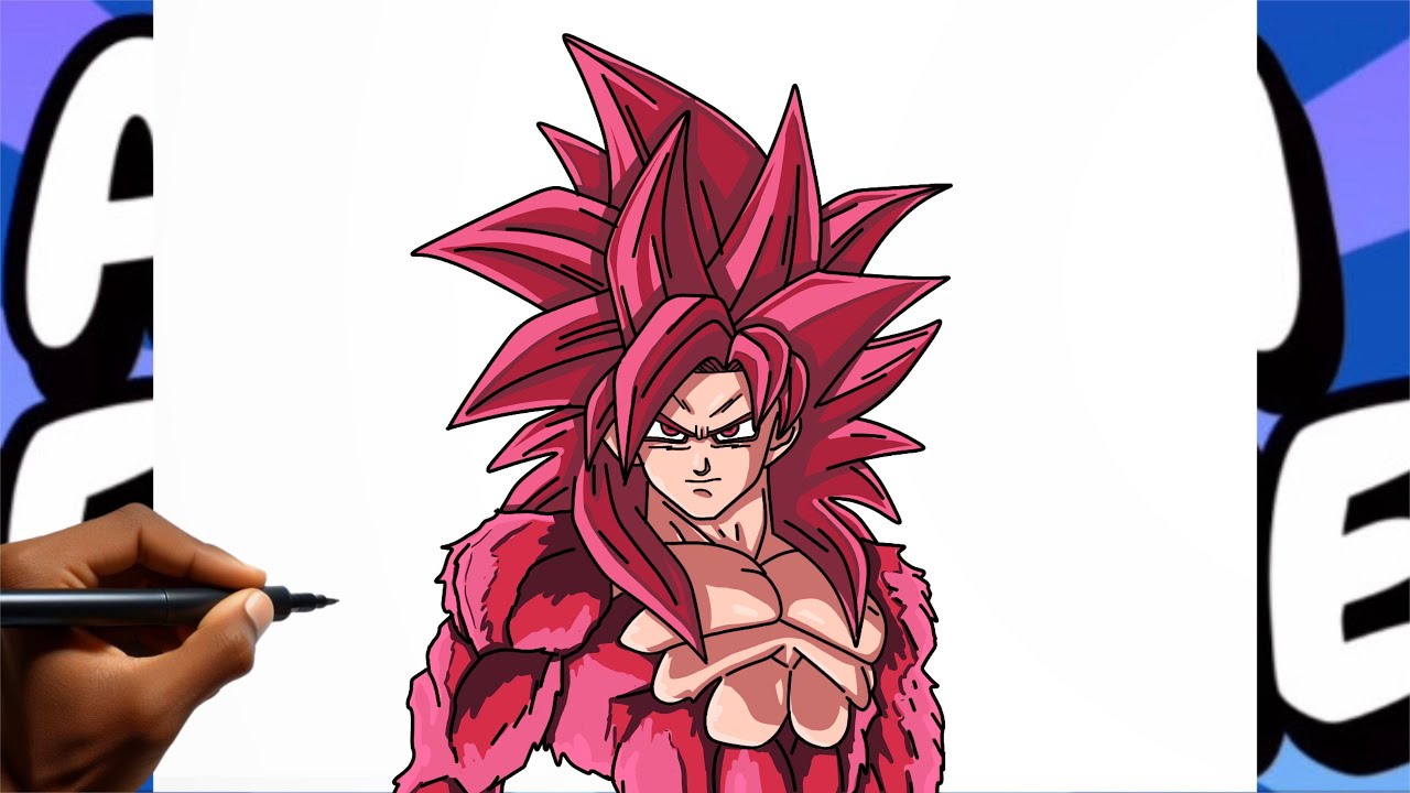 How to Draw Goku SSj 4 Dragon Ball Daima Easy Step by step