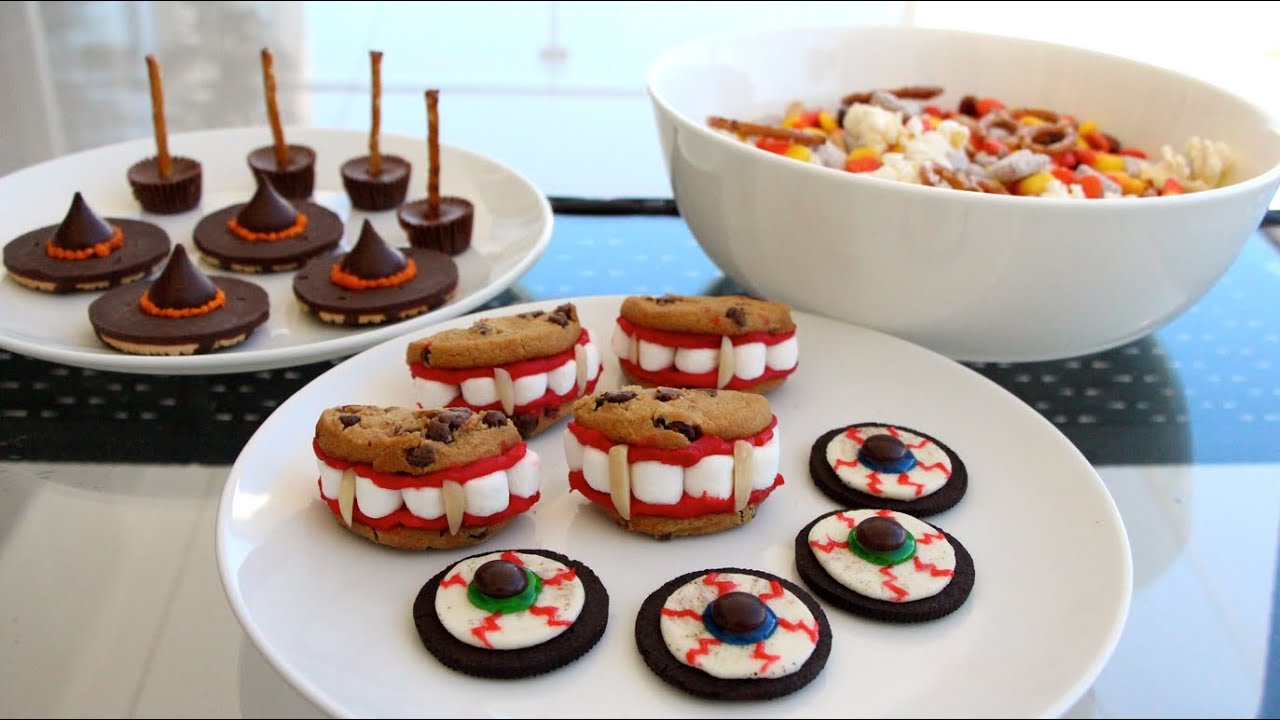 4 BOTANAS/ POSTRES PARA HALLOWEEN!