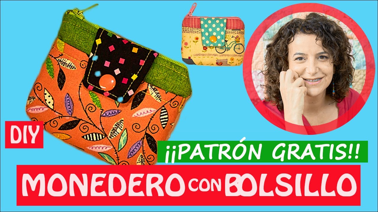 MONEDERO de tela con BOLSILLO | FÁCIL (PATRÓN GRATIS)