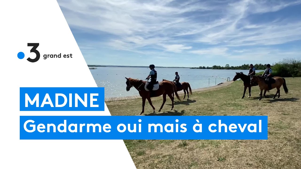 Patrouilles de gendarmes à cheval autour du lac de Madine