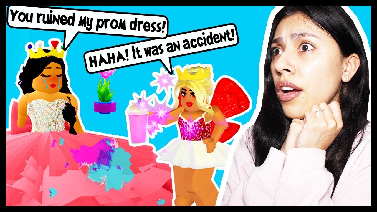THE BULLY RUINED MY PROM DRESS! I HAVE NOTHING TO WEAR TO PROM! - Roblox - Royal High School