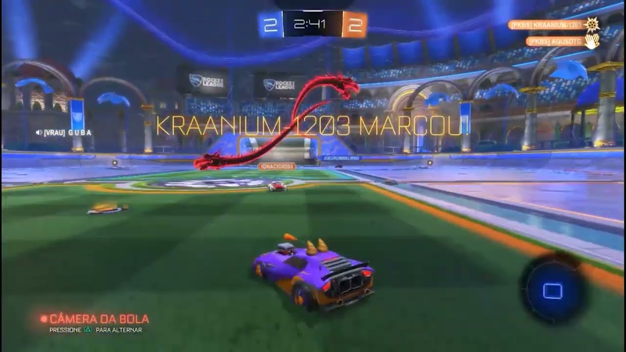 Rocket League - Guba Brincando no Gol