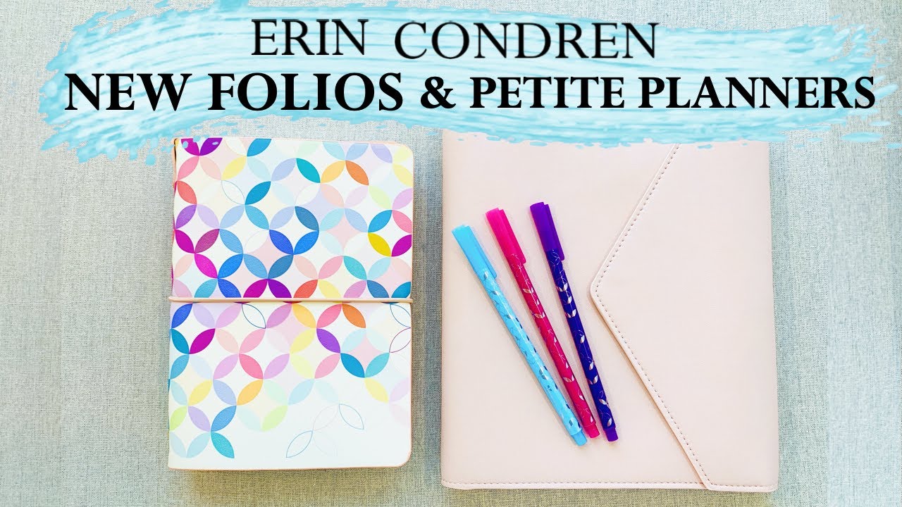 ERIN CONDREN NEW PLANNER FOLIO + PETITE PLANNERS & MORE