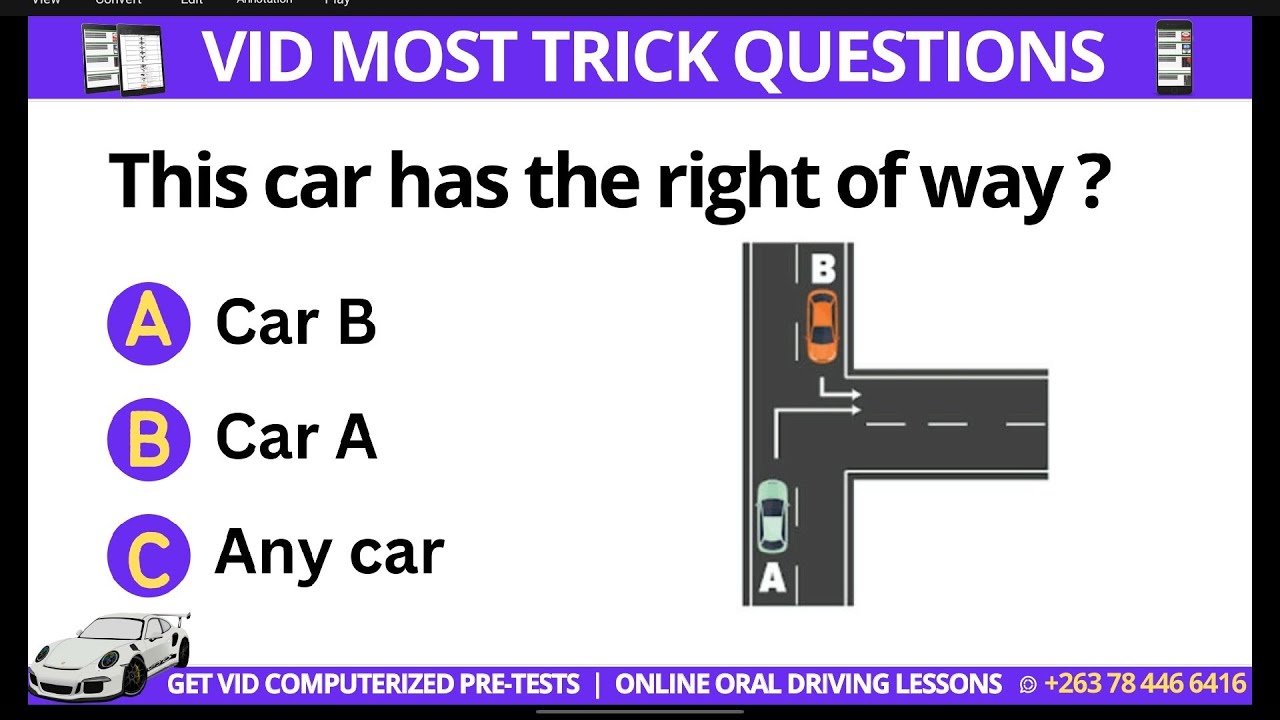Which car goes first? VID PROVISIONAL LESSONS WITH MR PAULINE
