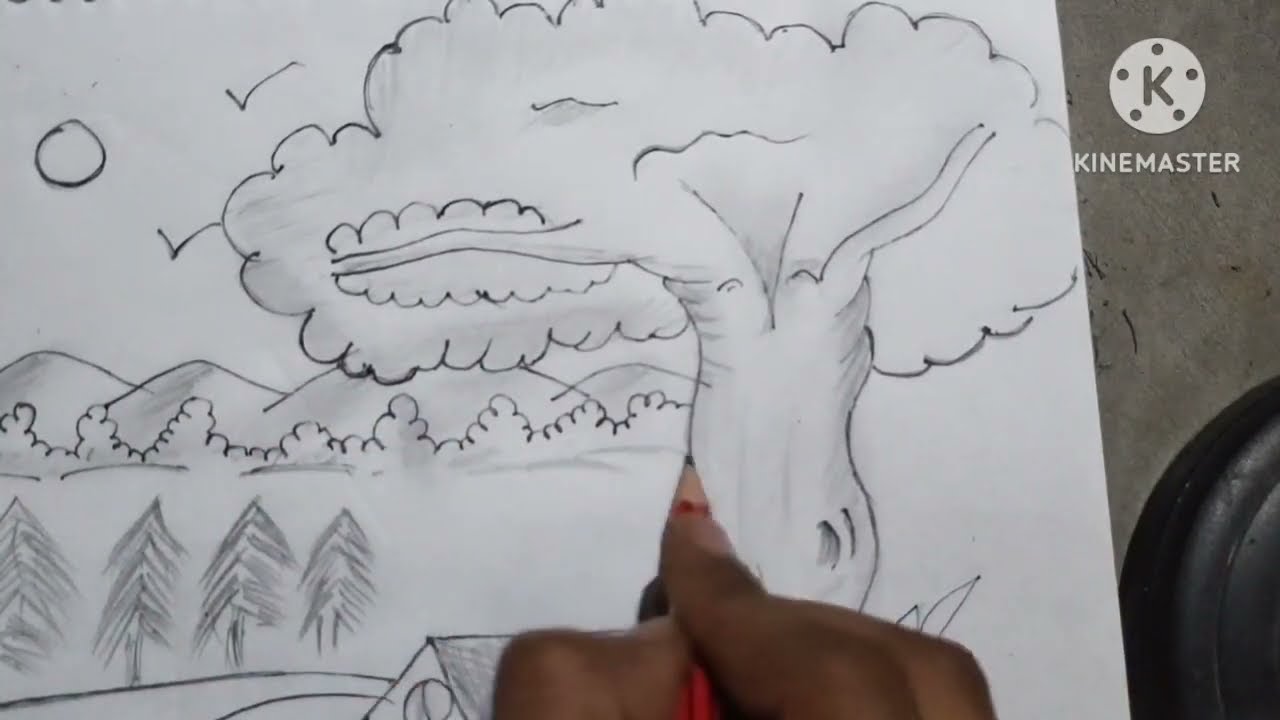 nature sketch | drawing |art|lalit verma 