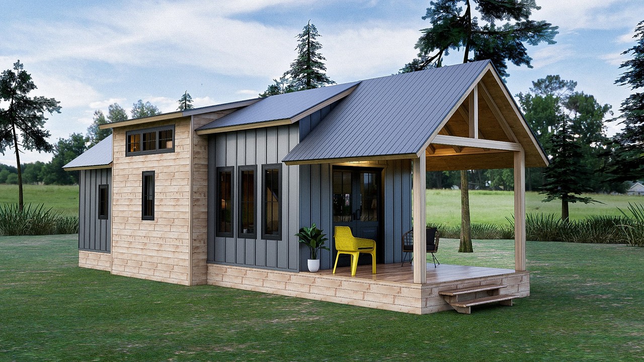 Tiny House 545 Sqft with Main Floor Bedroom