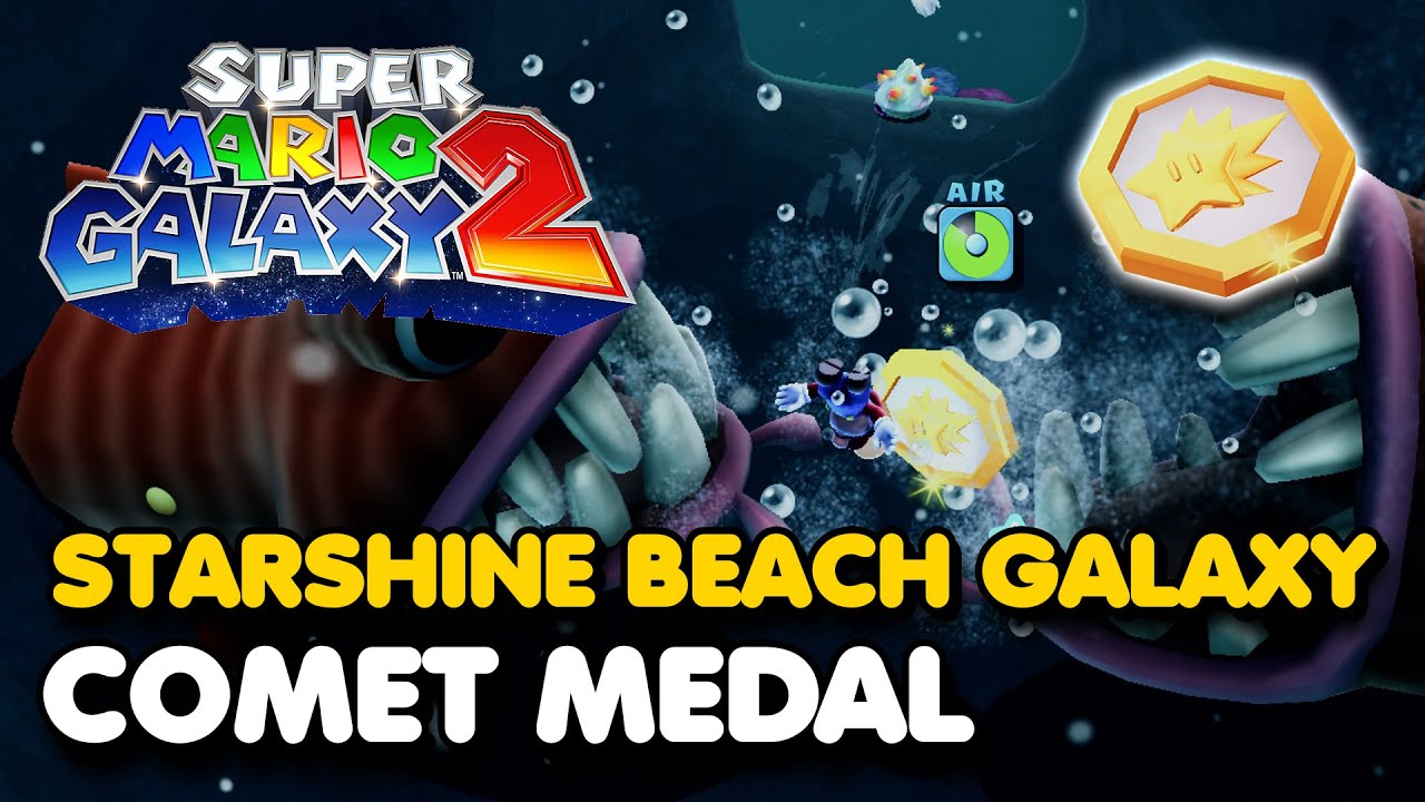 Super Mario Galaxy 2 - Starshine Beach Galaxy Comet Medal Location