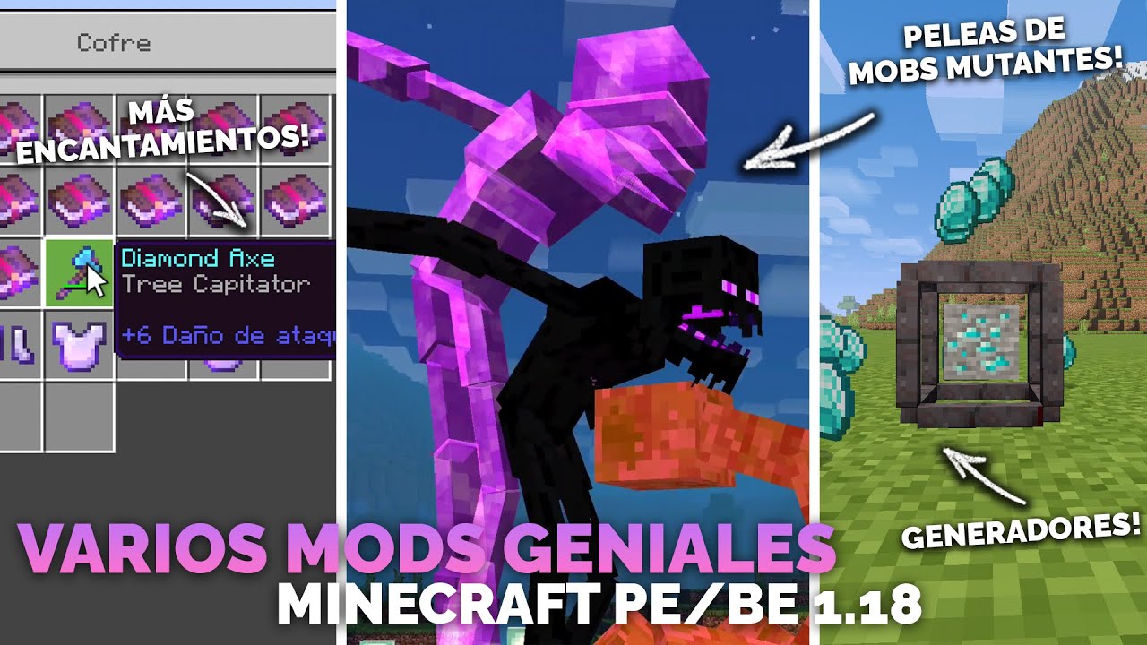 MODS PARA MINECRAFT BEDROCK 1.18 - Mods para Minecraft PE 1.18
