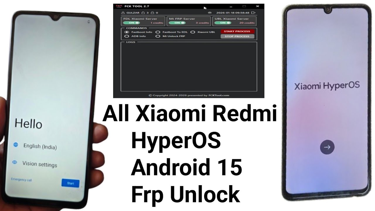 All Xiaomi Redmi POCO HyperOS Frp Bypass All Android 15 Version 2026 New Update FCK TOOL 2026