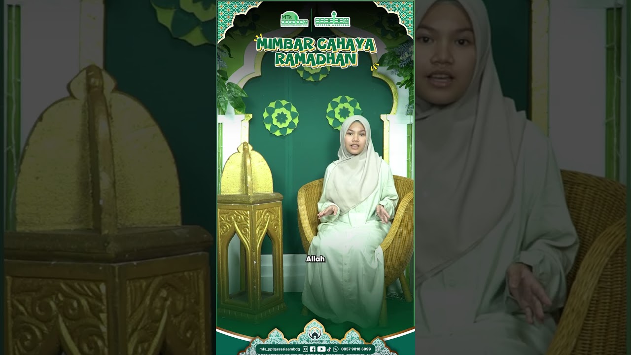 Bentuk Rindu Allah Pada Hambanya - MIMBAR CAHAYA RAMADHAN - Almayra Althafunnissa 7C #shorts