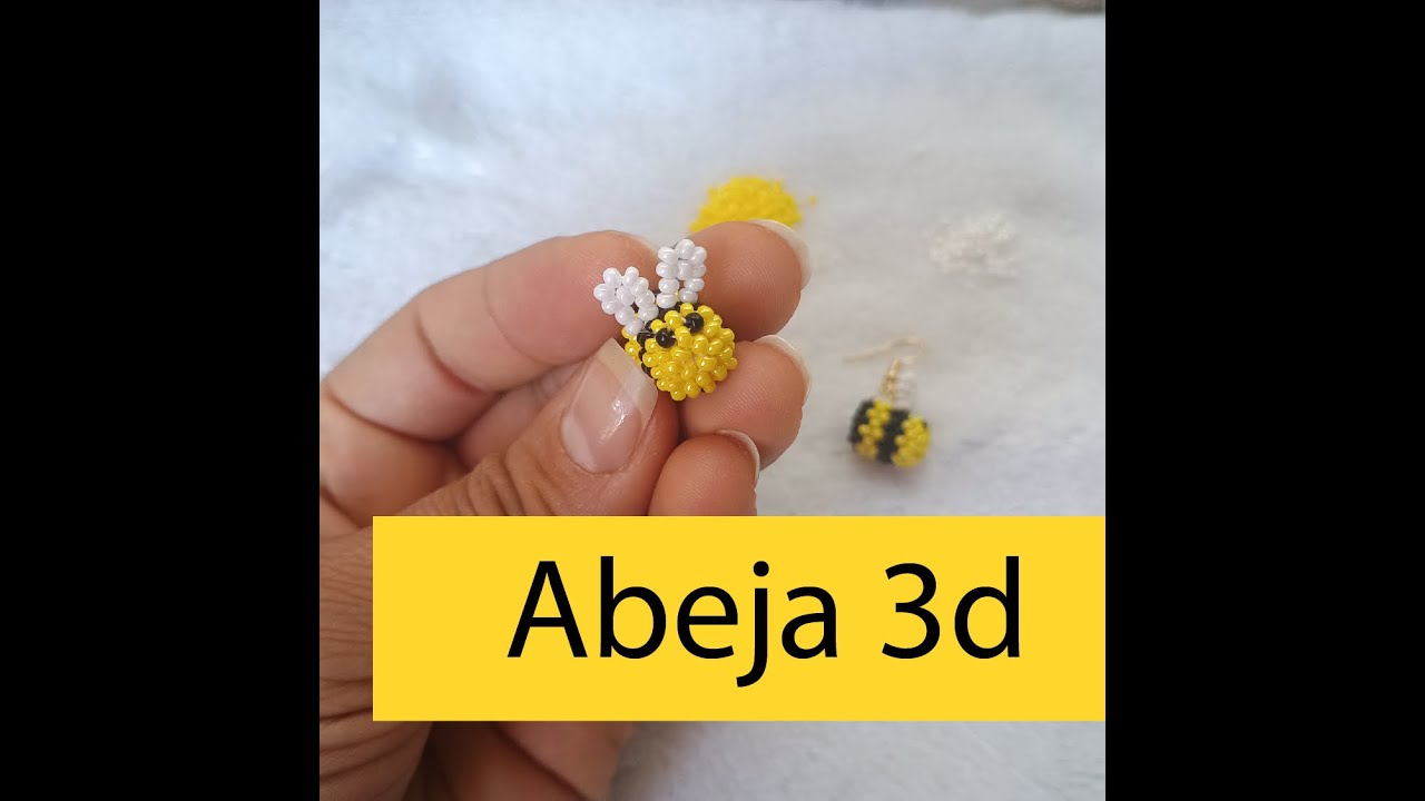 🐝✨ Tutorial Abeja 3D en Mostacilla | Paso a Paso Fácil ✨🐝