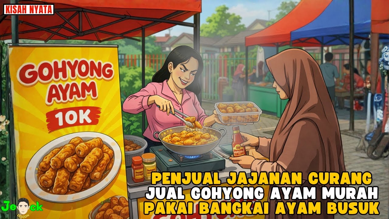 AZAB PENJUAL JAJANAN CURANGJUAL GOHYONG AYAM MURAHPAKAI BANGKAI AYAM BUSUK || ANIMASI AZAB