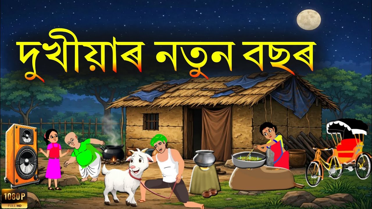 Assamese Story | দুখীয়াৰ নতুন বছৰ | dukhiyar notun bosor | Animation | Hadhu | Assamese Fairy Tales