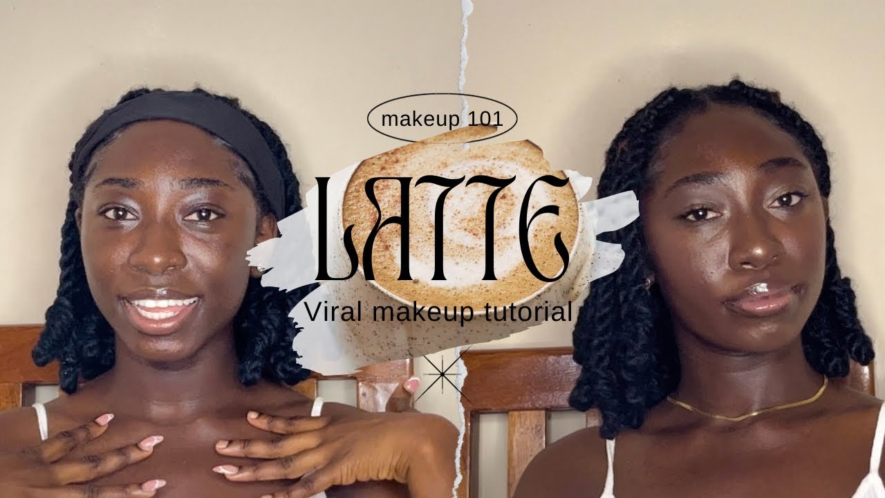The LATTE Makeup Trend || Trying out viral makeup trends on darkskin ~ step-by-step makeup Tutorial