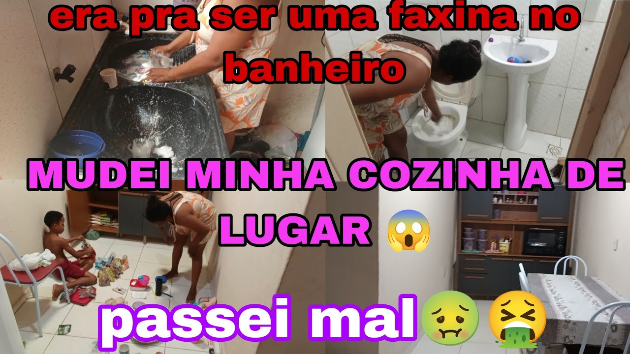 ERA PRA SER UMA FAXINA NO BANHEIRO mais passei mal 🥹 MUDEI MINHA COZINHA DE LUGAR😱 