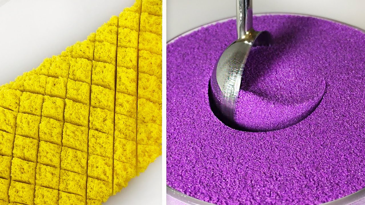 Very Satisfying and Relaxing Compilation 166 Kinetic Sand ASMR