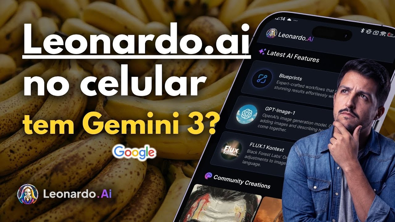 Testando TUDO no Leonardo.ai Mobile! será que tem Gemini 3 com Nano Banana Pro?