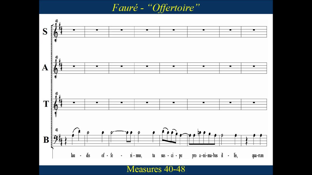 Faure Requiem - Op48 - 2 - Offertoire - Soprano
