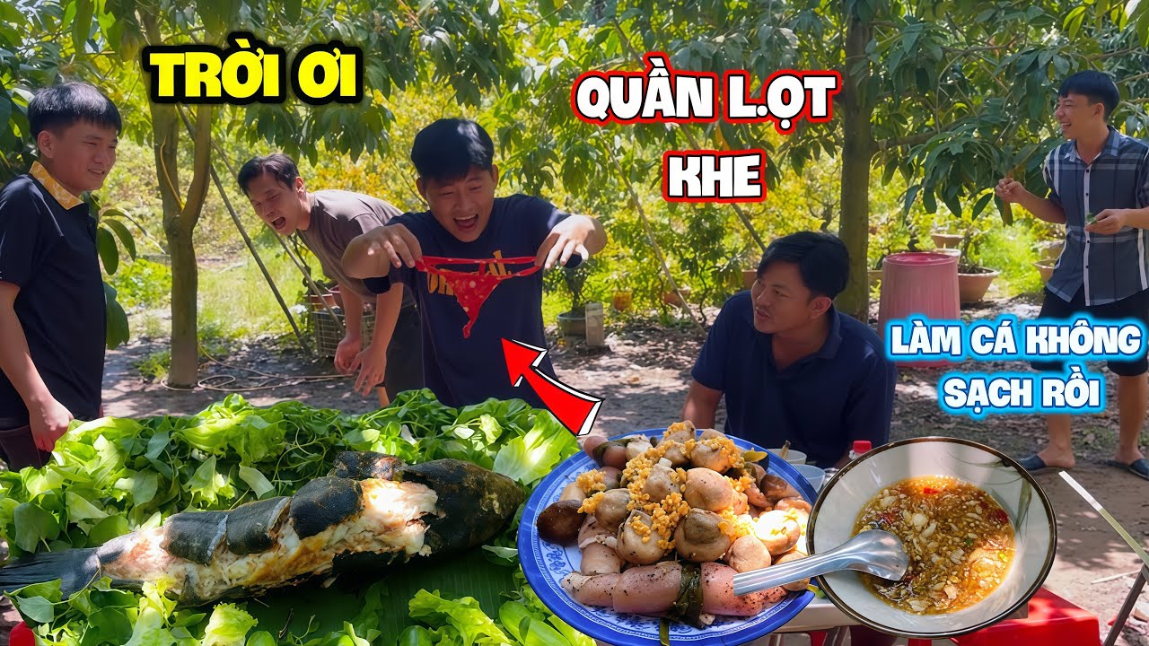 Cả team đăng ăn cá bông nướng ngon lành minh sây vô tình ăn phải thứ này vào miệng | HoàiPhong TV