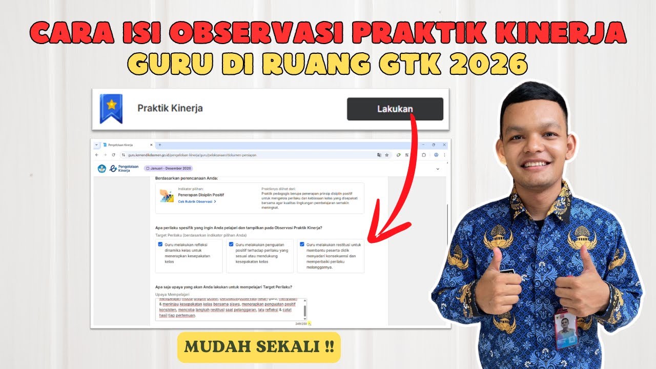 Cara Isi Observasi Praktik Kinerja Guru Di Ruang GTK 2026