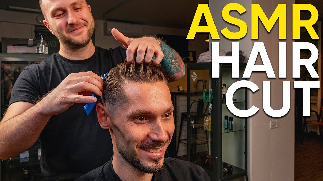 ASMR Gentleman's Classic Haircut - Timeless Style, Precision Scissors & Reuzel Grease Styling