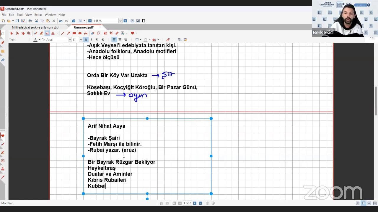Ders 24 - 28.02.2024 - Berk Ekici - AYT Edebiyat - Cumhuriyet Dönemi IV