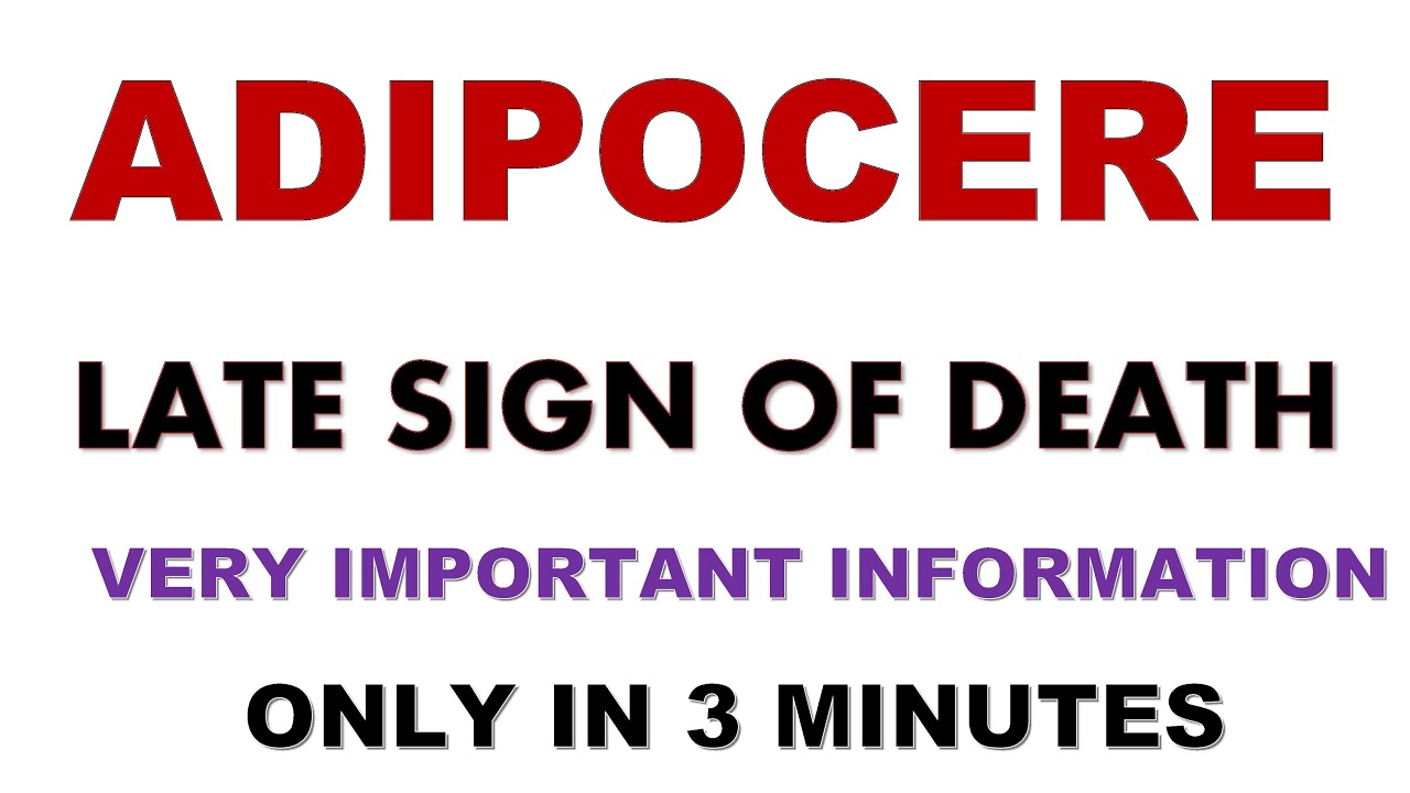 Adipocere | Saponification |  Late sign of death | Forensic Medicine | Dr Krup Vasavda
