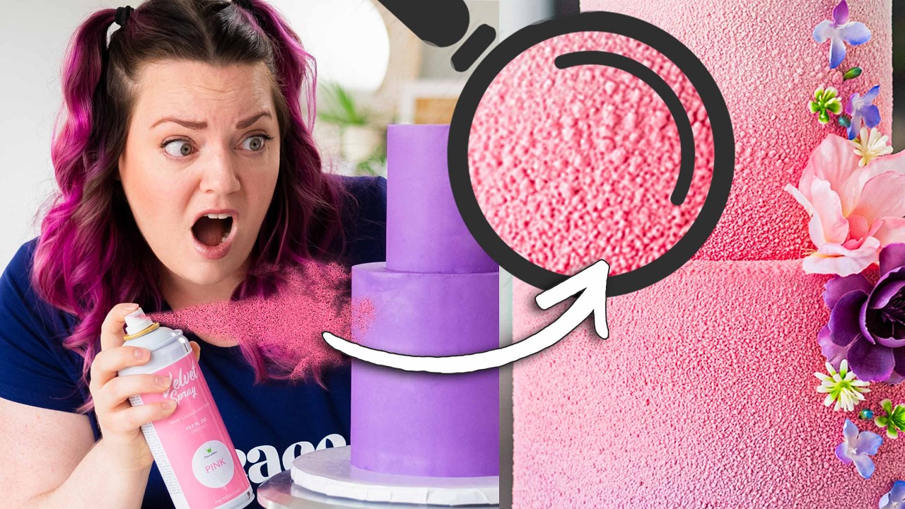 Attempting CAKE TRENDS | Velvet Texture Spray